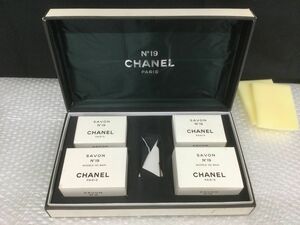 D898-80【保管品】シャネル(CHANEL)石鹸 せっけん サヴォン 150g No19 サヴォン 150g 3点 石けん/箱付きt