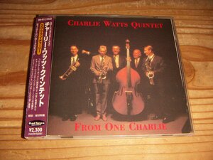 CD：CHARLIE WATTS QUINTET FROM ONE CHARLIE フロム・ワン・チャーリー チャーリー・ワッツ・クインテット：帯付