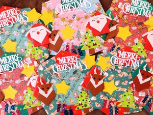【送料無料】クリスマス　折り紙リース　7個.折り紙メダル　100個