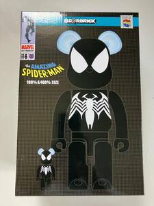 新品 未開封 MEDICOM TOY BE@RBRICK SPIDER-MAN BLACK COSTUME 100％ & 400％ ベアブリック スパイダーマン ブラック コスチューム