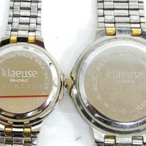 klaeuse クロイゼ 腕時計 SK-233-D SK-234-D 黒文字盤 3針 クウォーツ アナログ ウォッチ メンズ レディース ペアウォッチ 電池切れ kdの画像8