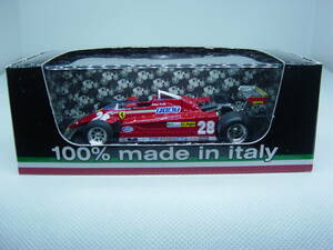 送料300円～ brumm 1/43 Ferrari 126C2 Montecarlo GP 1981 #28 G.Villeneuve フェラーリ ピローニ モナコGP