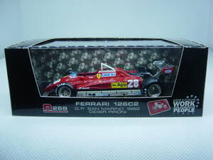 送料300円～ brumm 1/43 Ferrari 126C2 SAN MARINO GP 1982 #28 D.PIRONI フェラーリ ピローニ サンマリノGP