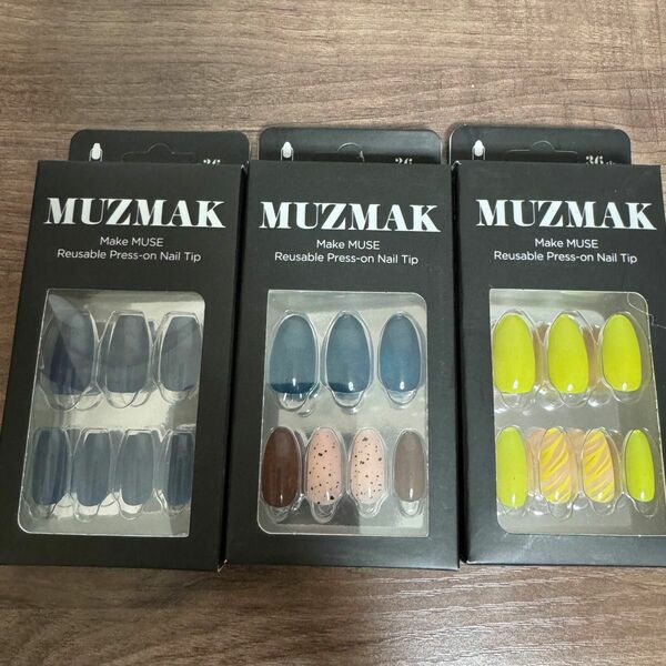 MUZMAK ネイルチップ 3個セット