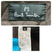 希少 Ｌ位 ポールスミス Paul smith モッズコート ロング ラムレザー 羊革 ラクーンファー 中綿キルティング ミリタリー カーキ メンズ_画像10