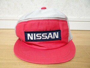 希少 非売品 80年代 ビンテージ 日産 NISSAN 作業着 帽子 キャップ メカニック 整備 Fサイズ スカイライン フェアレディZ レトロ 当時物