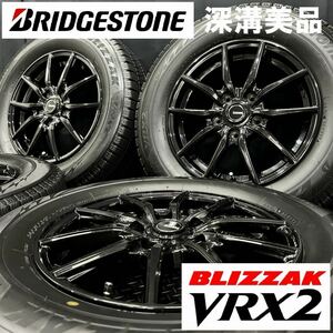 深溝美品★ブリヂストン VRX2 205/65R15&社外軽量アルミ 4本 231207-S2 ノア ヴォクシー アクセラ 検:114.3ホイール 195/65R15スタッドレス