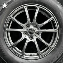 22年製 8.5～9分山★225/65R17 スタッドレス&ほぼ極美品 社外アルミ 4本 №231215-B3 レクサスNX ハリアー RAV4等/5H 114.3*ホイールセット_画像7