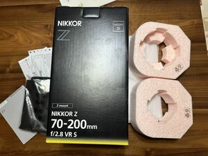 Nikon Nikkor Z 70-200mm 2.8 VR S Zマウント　元箱　マニュアル　レンズケース 保証書　、レンズなし