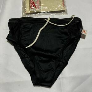 MIZUNO SPEEDO 競泳水着 KM-11 JMサイズ 黒 旧ロゴ 布ロゴ ヴィンテージ 当時物 日本正規品 競パン ミズノ スピード ジュニアサイズの画像7