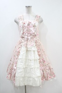 Angelic Pretty / Frilly Roseジャンパースカート Free ピンク H-23-11-23-021-AP-OP-NS-ZH