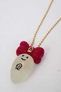 Q-pot. / Trick ghost necklace &Velour Ribbon red Y-23-11-27-019-QP-AC-WD-ZY