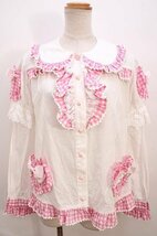 BABY,THE STARS SHINE BRIGHT / Sweet Gingham Dollブラウス ピンク Y-23-11-30-073-BA-BL-SZ-ZY_画像1