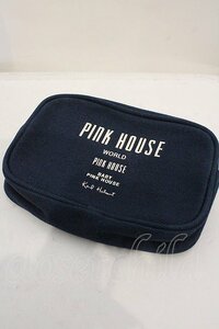 PINK HOUSE / Logo canvas pouch navy O-23-11-06-028-LO-ZA-IG-ZT308