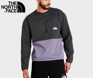 日本未発売 新品 M/ノースフェイス テック クルー スウェット 胸ポケット 袖ライン切替 THE NORTH FACE TECH CREW / LUNAR SLATE