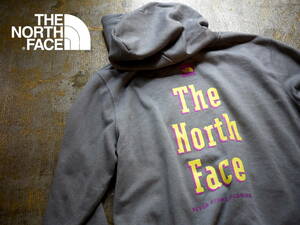 US購入 新品 L/ノースフェイス グラフィック ロゴ スウェット パーカー THE NORTH FACE BRAND PROUD HOODIE グレー