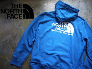 1.6万 新品 L/ノースフェイス バックプリント スウェット パーカー THE NORTH FACE THROWBACK HOODIE BANFF BLUE