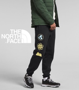 海外正規品 新品 XL/ ノースフェイス グラフィック プリント スウェット パンツ 裏起毛 THE NORTH FACE SWT PANT ブラック