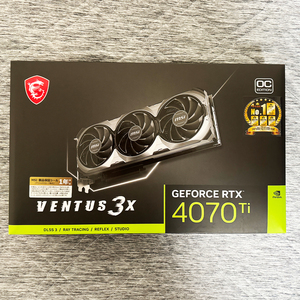 ◇【新品・未開封】MSI NVIDIA GeForce RTX4070Ti GEFORCE RTX4070TI VENTUS 3X 12G OC グラフィックボード 国内正規代理店品◇