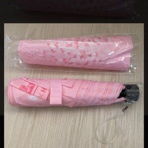 ピンク桜柄*軽量折り畳み 雨傘ノベルティ