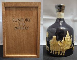 ★未開栓国産古酒★サントリー ザ ウイスキー SUNTORY THE WHISKY 共箱 木箱入り★ 750ml 蘇山ボトル 陶器ボトル★真物保証品★