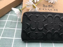 コーチ COACH 財布 長財布 新品未使用 ブラック メンズ レディース レザー ウォレット プレゼント キャンバス ブランド A211_画像7