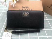 COACH コーチ 財布 長財布 新品 未使用 ブランド メンズ レディース ウォレット プレゼント ロゴ シグネチャー ギフト キャンバス C203_画像1