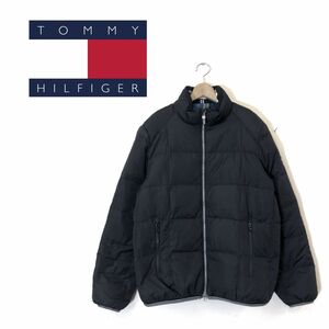 D130-O-N◆ Tommy Hilfiger トミーヒルフィガー ダウンジャケット 中綿 アウター◆sizeS ブラック 黒