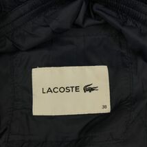 D207-M◆LACOSTE ラコステ 中綿ベスト アウター ジャケット ◆size３８ レディース ネイビー ナイロン ポリエステル 秋冬_画像8