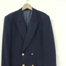 D91-D◆美品◆old◆ J.PRESS ジェイプレス 紺ブレザー テーラード ダブル 厚手 背抜き ◆size156 ネイビー ウール ナイロン レディース_画像3