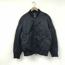 N2599-N◆美品◆ ＋J UNIQLO JILSADER ハイブリッドダウンオーバーサイズMA-1ブルゾン ダウンジャケット◆sizeM ブラック ナイロン_画像2