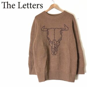 D476-F◆ The Letters ザレターズ ユウイチムカイダ ニット セーター トップス ◆ sizeS ウール アルパカ ブラウン 古着 メンズ 秋冬