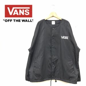 D1241-R◆VANS バンズ ナイロンブルゾン◆サイズM メンズ ライトアウター 薄手 ロゴデザイン ジャンパー シンプル ストリート ブラック 黒