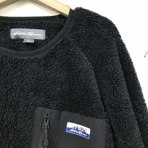 D1236-R◆Eddie Bauer エディーバウアー ボアフリースプルオーバー◆サイズM メンズ 紳士 トップス 秋冬 アウトドア ブラック 黒ゆ_画像2