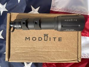 実物　Modlite OKW ロング フラッシュライト ブラック + SureFire (PTW VFC トレンド　KAC DAS マルイ　GBB)