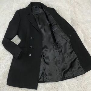 名作 即完売品 BLACK TAG by ZARA MAN ダブル チェスターコート ポロコート Mサイズ ブラック 美シルエット 細身 高級ライン ザラ 希少