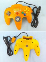 ゲーム ニンテンドー64 N64 コントローラー ピカチュウ オレンジ ブルー 3個セット 動作確認済み_画像3