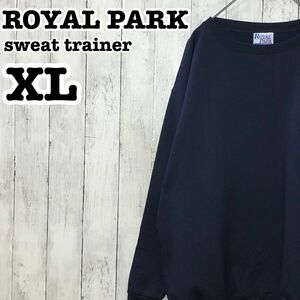 ROYAL PARK アメリカ古着 ワンポイント 刺繍ロゴ スウェット トレーナー XL