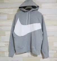 新品 2XLサイズ　NIKE ナイキ メンズ　テックフリース　ビッグスウッシュ　スウェットパーカー　TECH FLEECE グレー_画像1