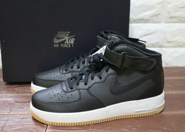 新品　27㎝　ナイキ　NIKE AIR FORCE 1 MID エア フォース 1 MID BLACK GUM DV7585-001