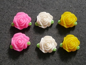  plastic parts handicrafts * accessory parts leaf attaching rose parts 6 piece set deco parts miniature 