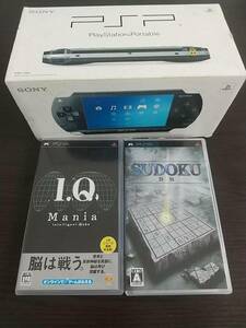 【中古品・ジャンク品】 プレイステーションポータブル本体 PSP (SONY) ソフト I.Q Mania (SONY) SUDOKU (HUDSON) セット ゲーム