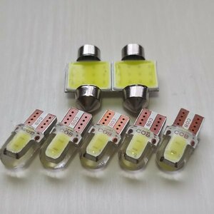 フルCOB L375S L375 L385 L385S タント カスタム 超爆光！T10 LED ルームランプ ナンバー灯 7個セット ホワイト ダイハツ /c2/t31/22