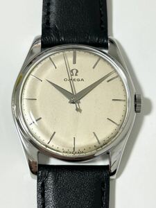 整備済OH済 OMEGA オメガ 手巻き時計 cal.420 バンビベルト新品 アンティーク時計 1950年代 メンズ時計