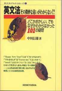 英文法 その微妙な違いがわからない!?―どこかおかしい、でもなぜかわからなかった101の疑問 (英文法がわからない!?)　(shin