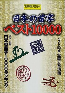 日本の苗字ベスト10000 (別冊歴史読本 (64号))　(shin