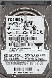 MK5055GSX, A0/FG002C, HDD2H21 F VL01 S, Toshiba 500GB SATA 2.5 Hard 　(shin