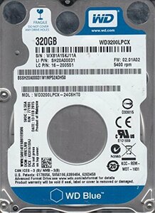 wd3200lpcx-24?C6ht0、DCM hvktjvb、Western Digital 320?GB SATA 2.5ハードドラ　(shin