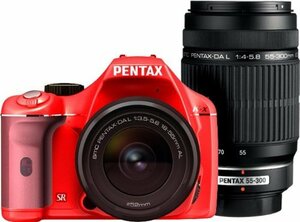 PENTAX デジタル一眼レフカメラ K-x ダブルズームキット レッド/ピンク 023　(shin