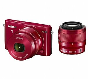 Nikon ミラーレス一眼 Nikon1 S2 ダブルズームキット レッドS2WZRD　(shin